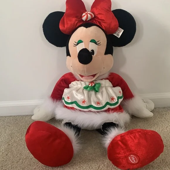 Disney Jumbo Exclusive Christmas MINNIE MOUSE Holiday 29โ Plush - Picture 2 of 13